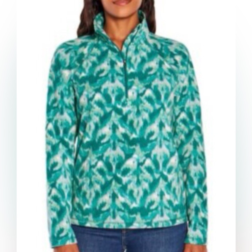 Eddie Bauer Quest Fleece 1/4-zip pullover Turquoise lightweight gorpcore NWT XS